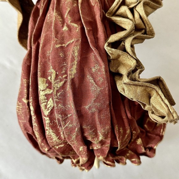 Angel Christmas Ornament 12” x 9”ceramic Head, Hands & Feet blonde w/blue eyes - Picture 5 of 10